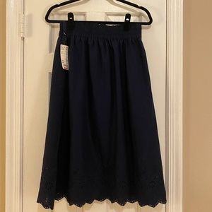 Navy Uniqlo Midi Skirt